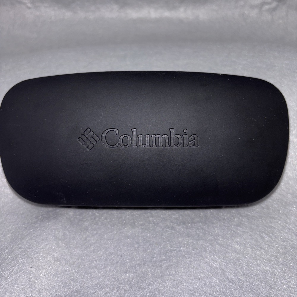 Columbia‎ Matte Black Eyeglass/Sunglass Case Hard Case Felt Lined  EUC
